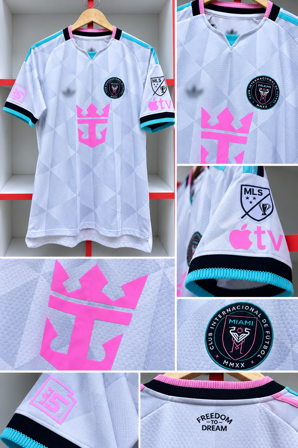 Título: Camiseta Inter Miami Blanca y Rosa – Temporada Actual – WAKEUP