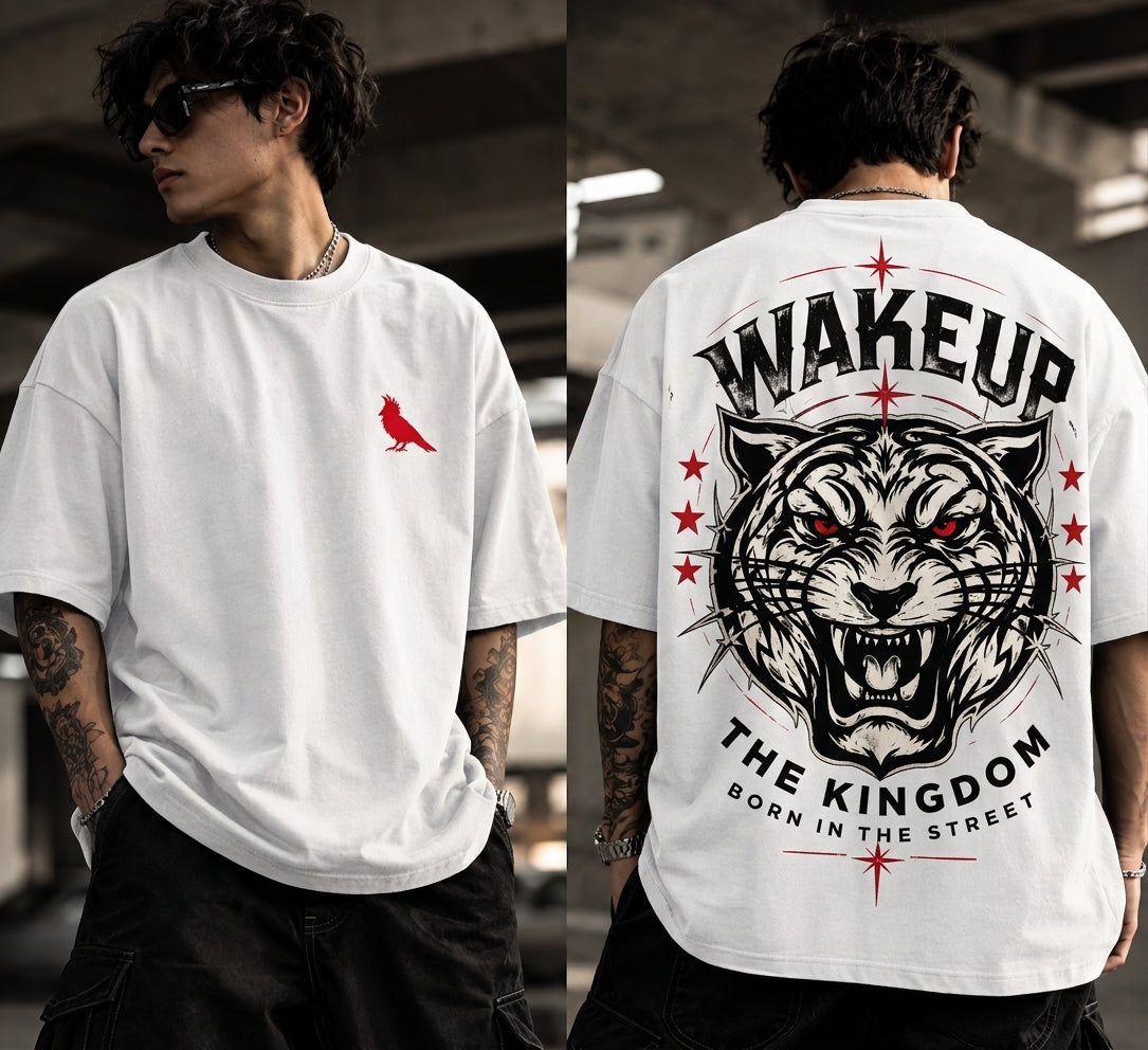 Camiseta Oversize "Wake Up The Kingdom" - Edición Urban Tiger