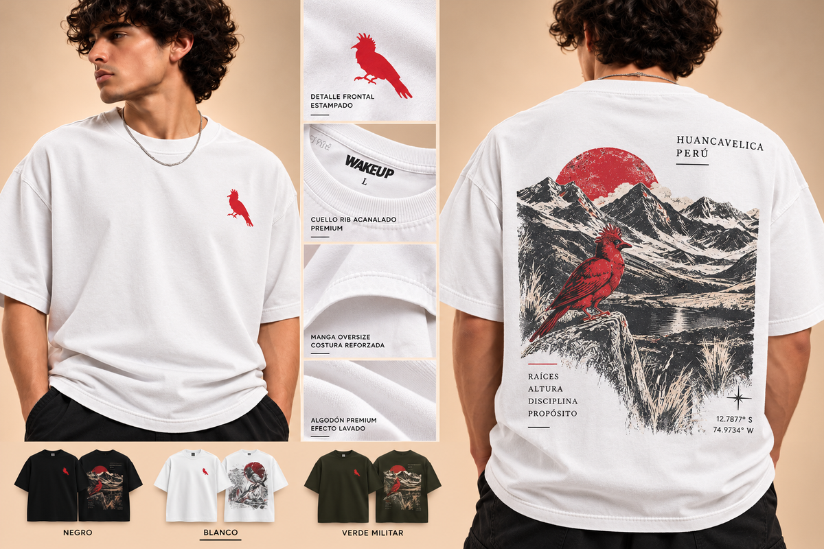 WAKEUP ORIGINALS – Raíces de Huancavelica Oversized Tee